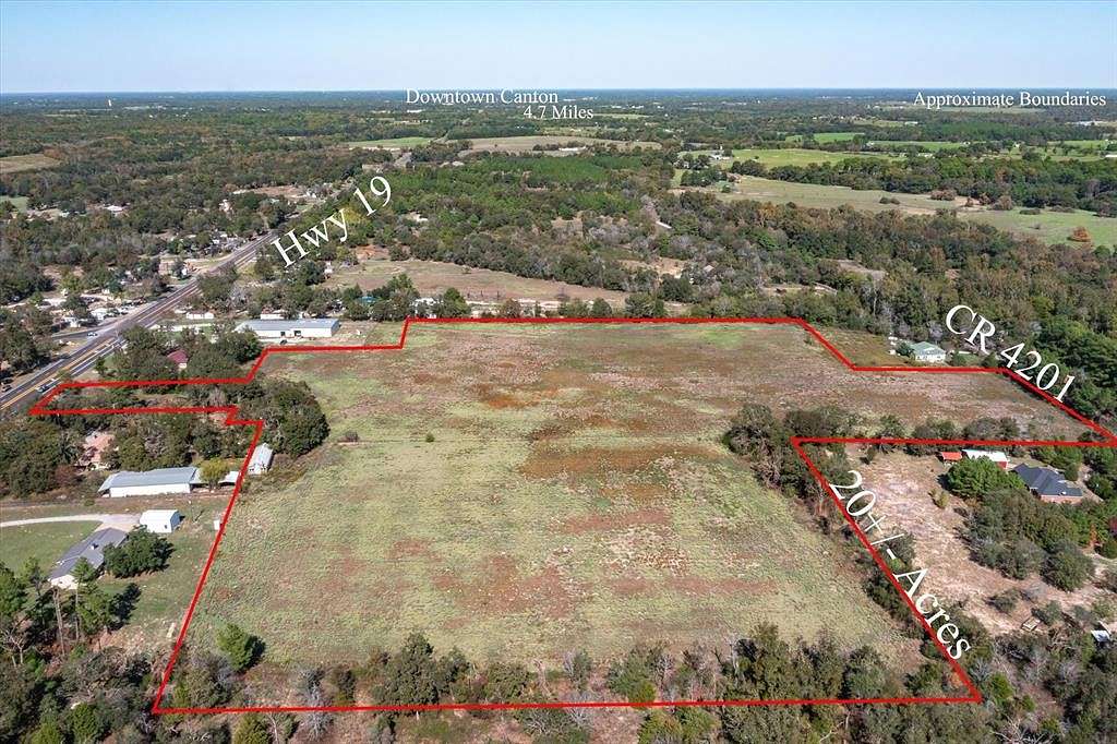 19.3 Acres of Land for Sale in Canton, Texas