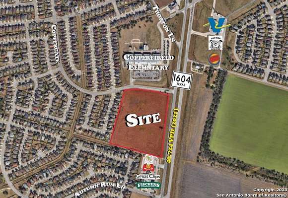 15.5 Acres of Commercial Land for Sale in Converse, Texas