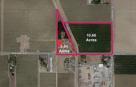14.3 Acres of Land with Home for Sale in Selma, California