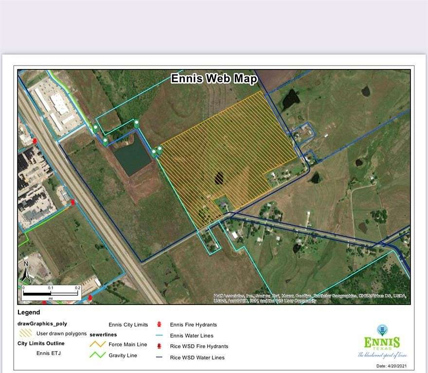65.5 Acres of Improved Land for Sale in Ennis, Texas