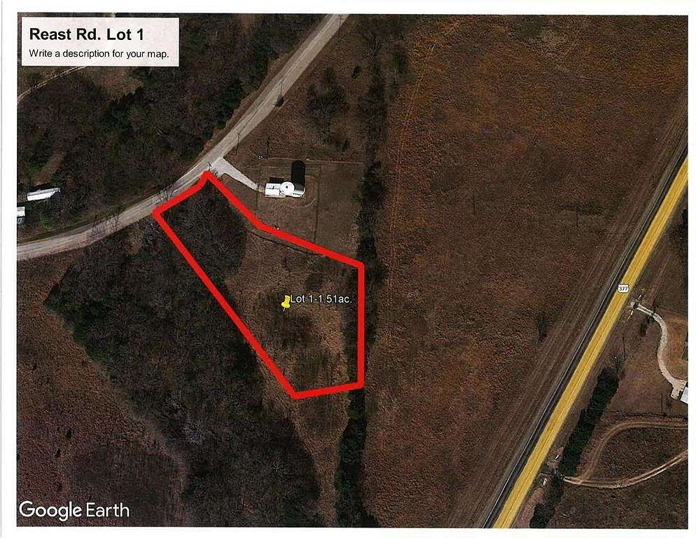 1.5 Acres of Land for Sale in Whitesboro, Texas
