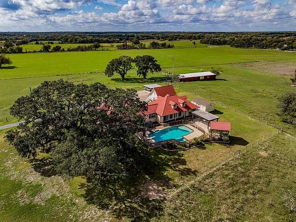 56 Acres of Agricultural Land with Home for Sale in La Grange, Texas