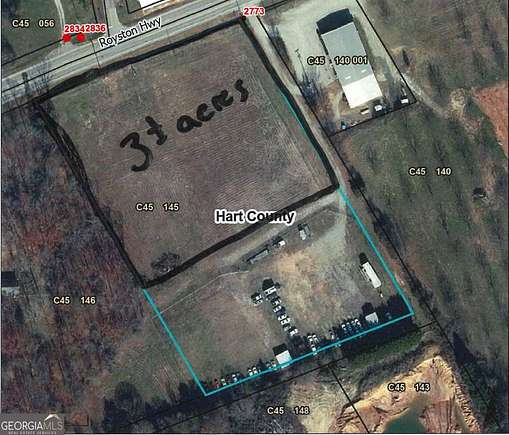 3 Acres of Commercial Land for Lease in Hartwell, Georgia