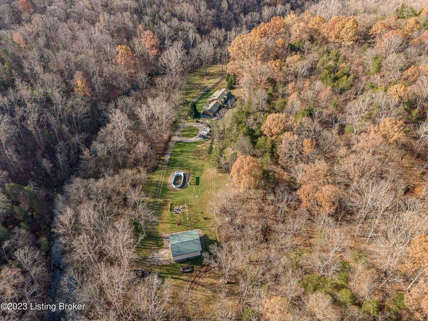 106 Acres of Recreational Land with Home for Sale in Pleasureville, Kentucky