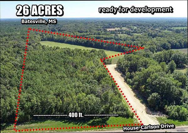 25.7 Acres of Land for Sale in Batesville, Mississippi