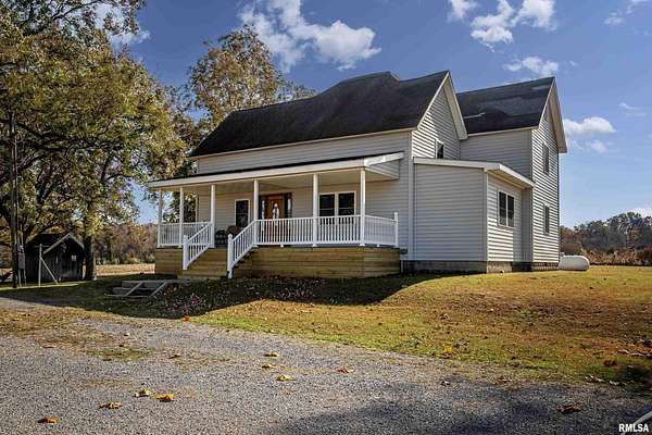 54.5 Acres of Agricultural Land with Home for Sale in Johnston City, Illinois