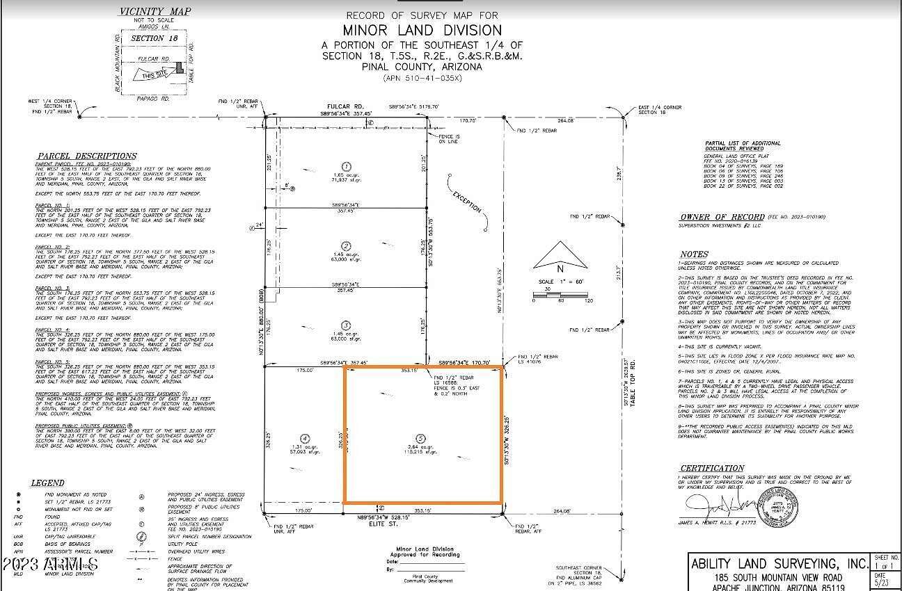 2.6 Acres of Land for Sale in Maricopa, Arizona