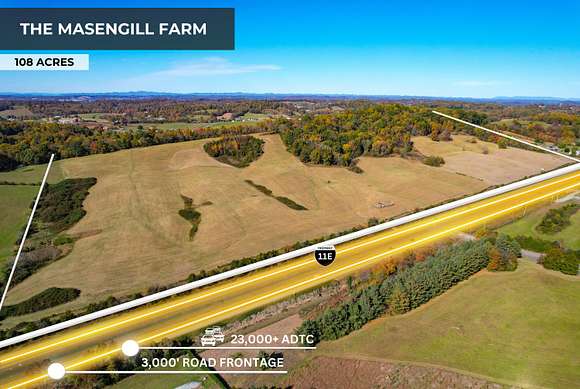 108 Acres of Mixed-Use Land for Sale in Piney Flats, Tennessee