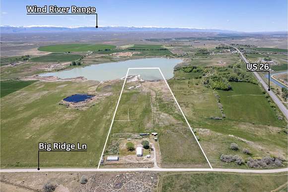 36 Acres of Agricultural Land with Home for Sale in Kinnear, Wyoming