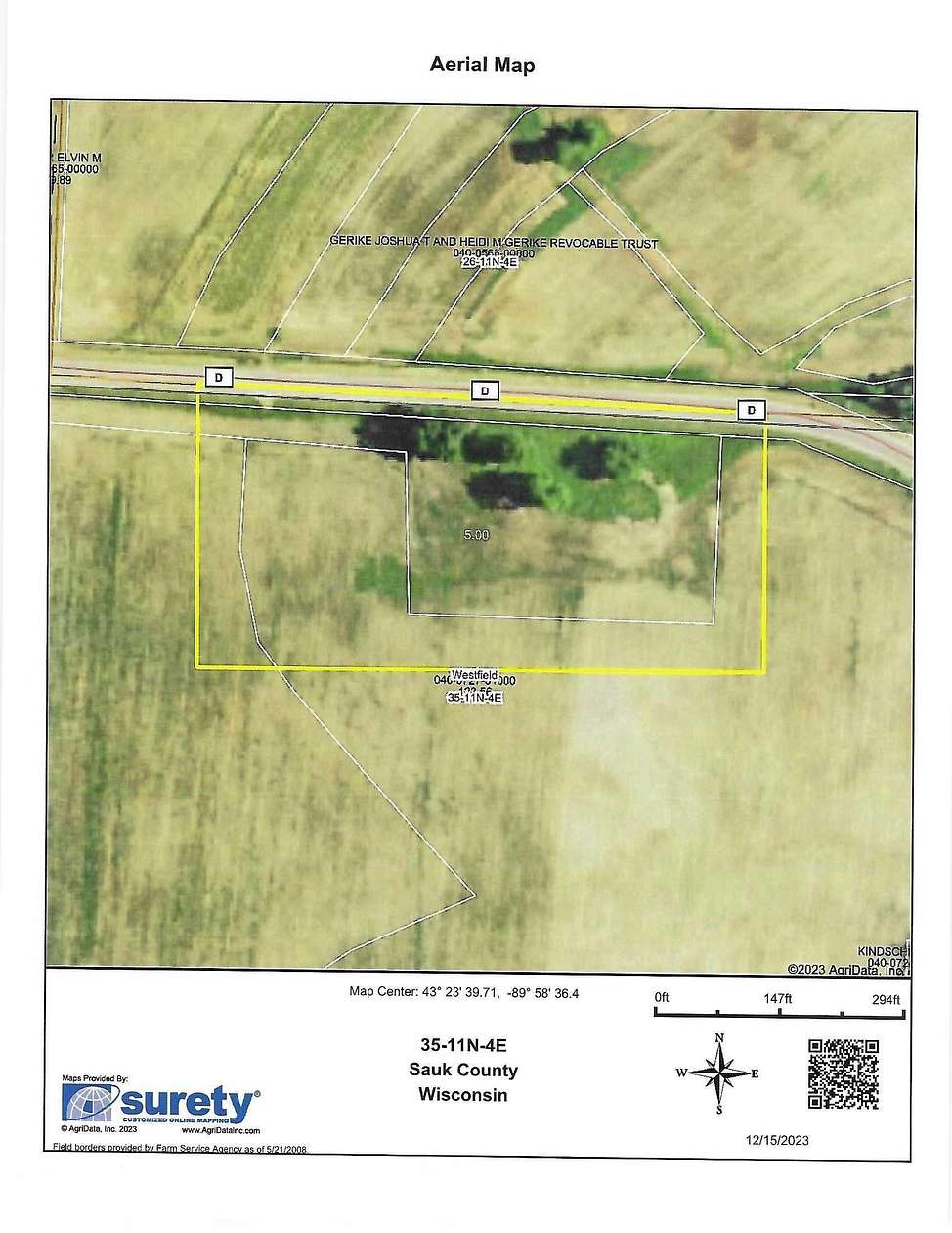 5 Acres of Land for Sale in Loganville, Wisconsin