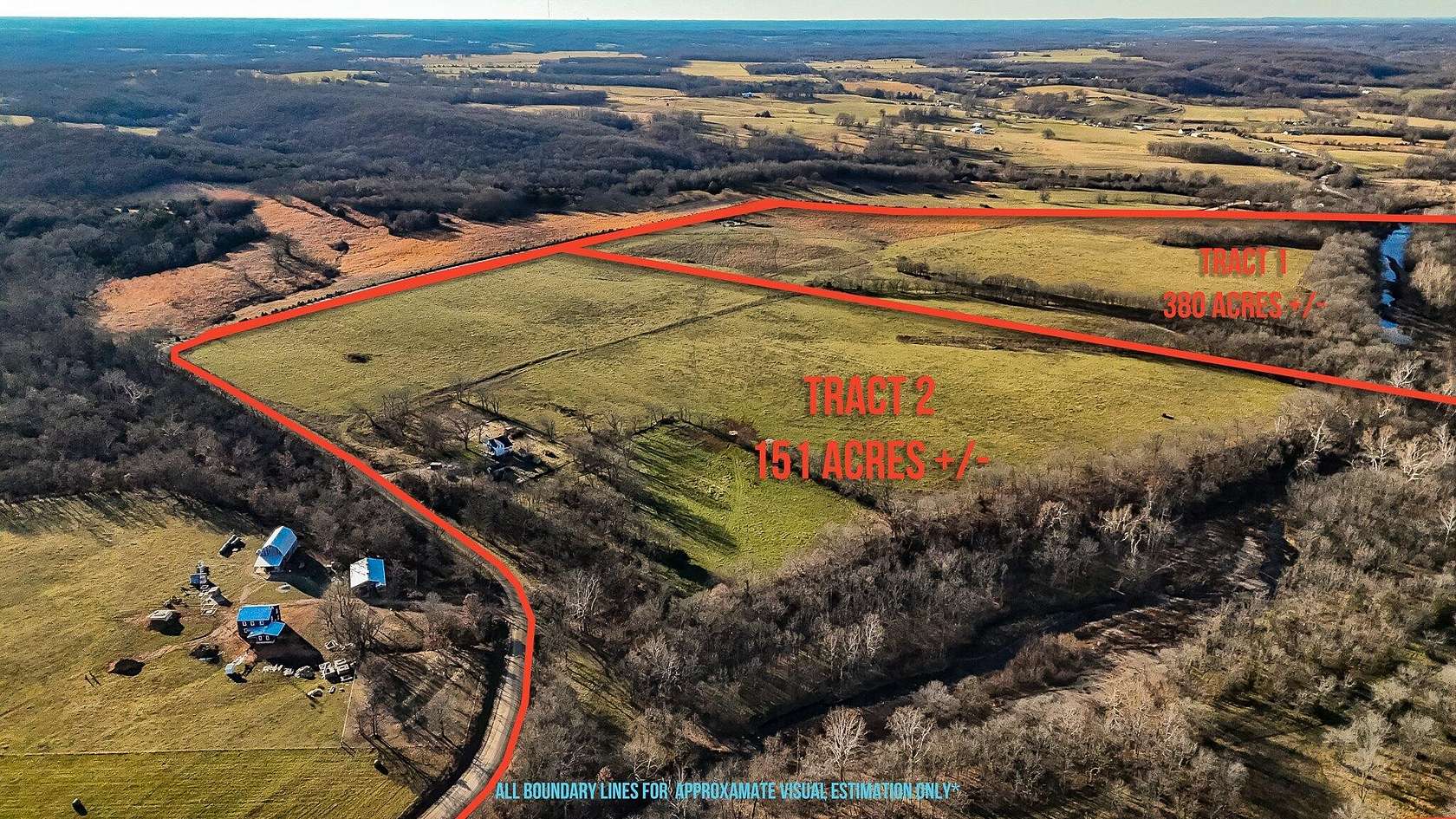 150 Acres of Agricultural Land with Home for Sale in Seymour, Missouri