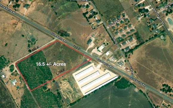16.5 Acres of Commercial Land for Sale in China Springs, Texas
