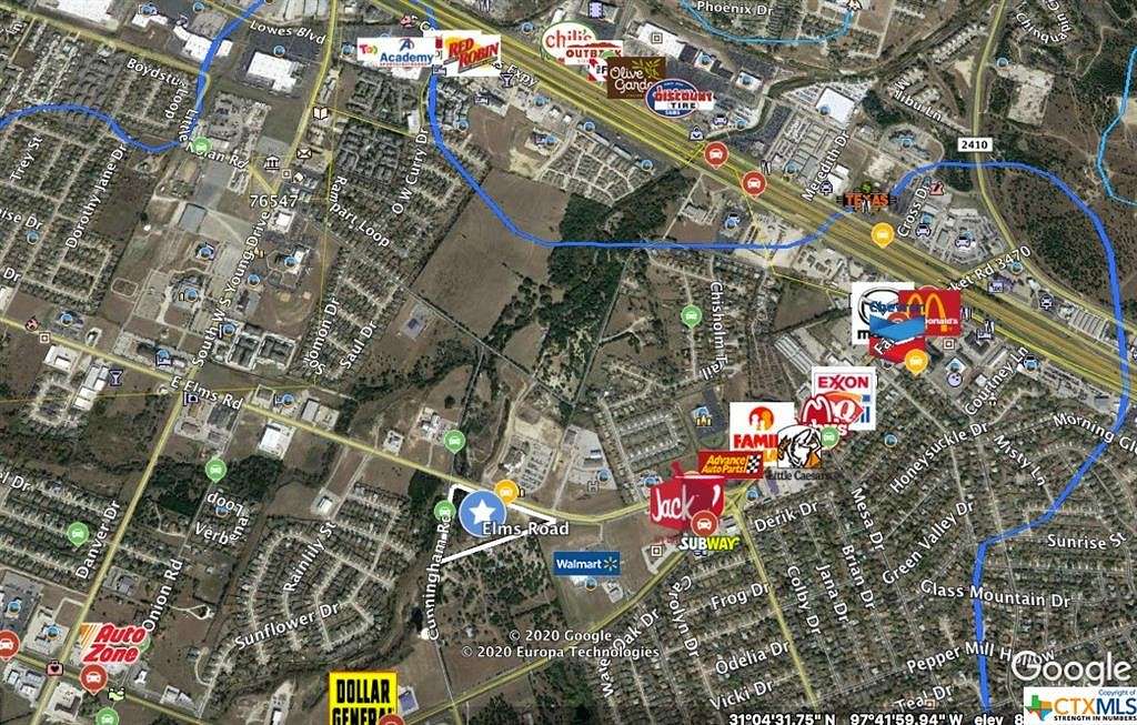 9.6 Acres of Commercial Land for Sale in Killeen, Texas