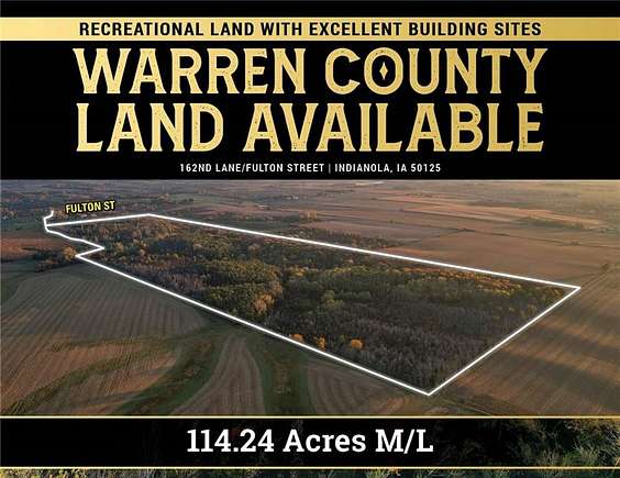 114 Acres of Land for Sale in Indianola, Iowa