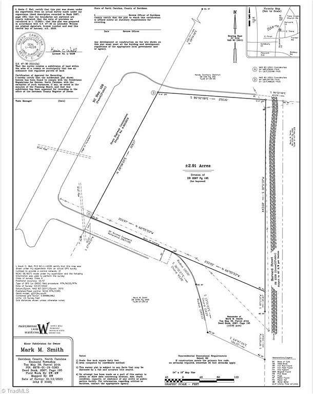 2.9 Acres of Commercial Land for Sale in Denton, North Carolina