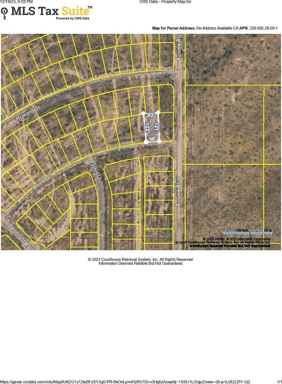 0.17 Acres of Residential Land for Sale in California City, California