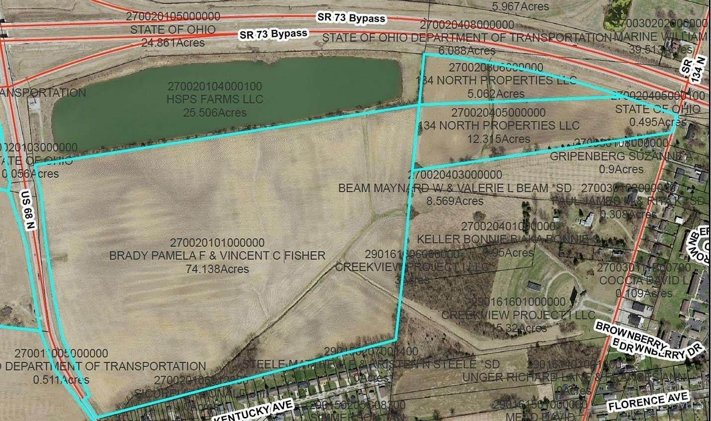 91.4 Acres of Agricultural Land for Sale in Wilmington, Ohio