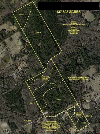 126 Acres of Recreational Land for Sale in Tyler, Texas