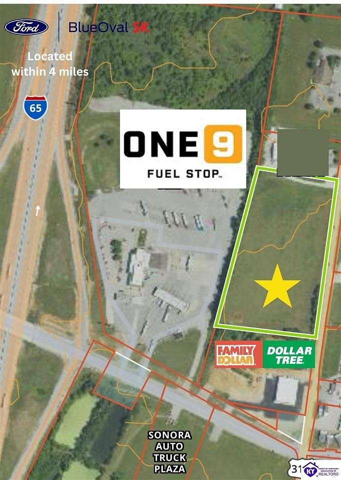 7.3 Acres of Commercial Land for Sale in Sonora, Kentucky