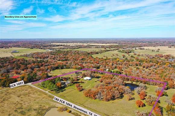 14.2 Acres of Land with Home for Sale in Streetman, Texas