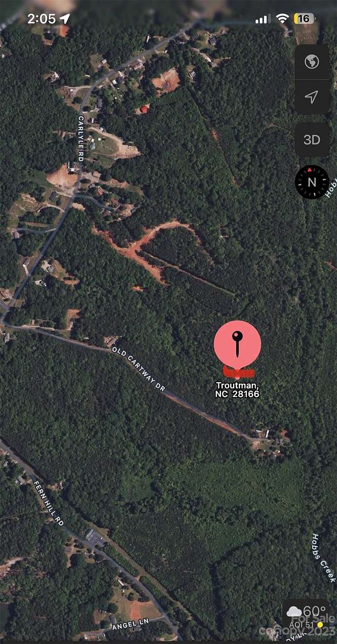 5.5 Acres of Residential Land for Sale in Troutman, North Carolina