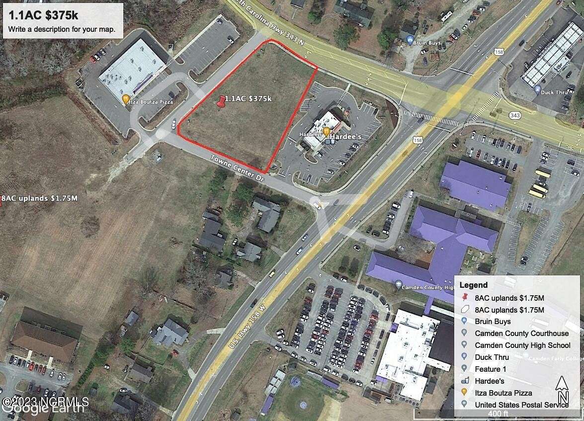 1.1 Acres of Commercial Land for Sale in Camden, North Carolina