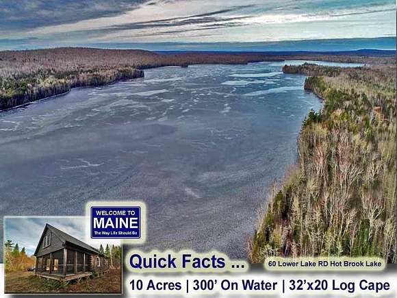 10 Acres of Recreational Land with Home for Sale in Danforth, Maine