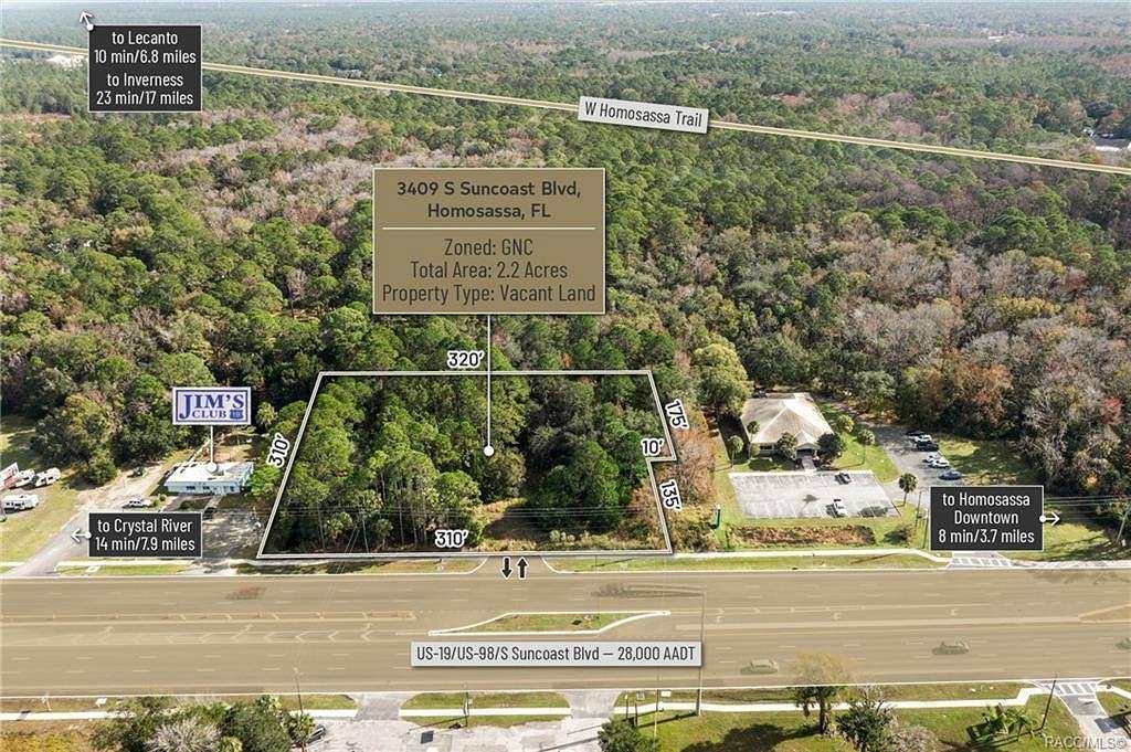 2.2 Acres of Commercial Land for Sale in Homosassa, Florida