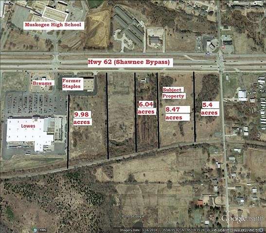 8.5 Acres of Commercial Land for Sale in Muskogee, Oklahoma