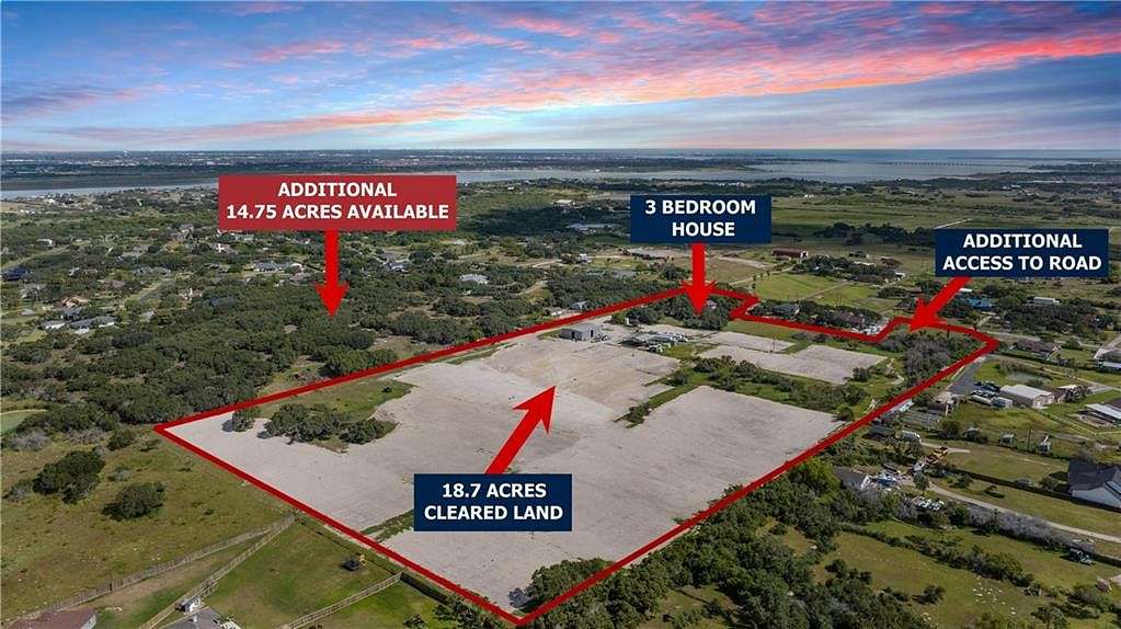 18.7 Acres of Land with Home for Sale in Corpus Christi, Texas