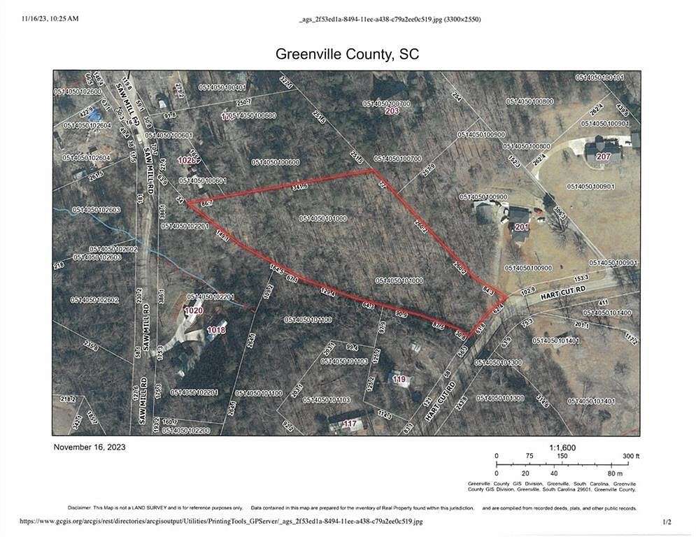 3 Acres of Agricultural Land for Sale in Marietta, South Carolina