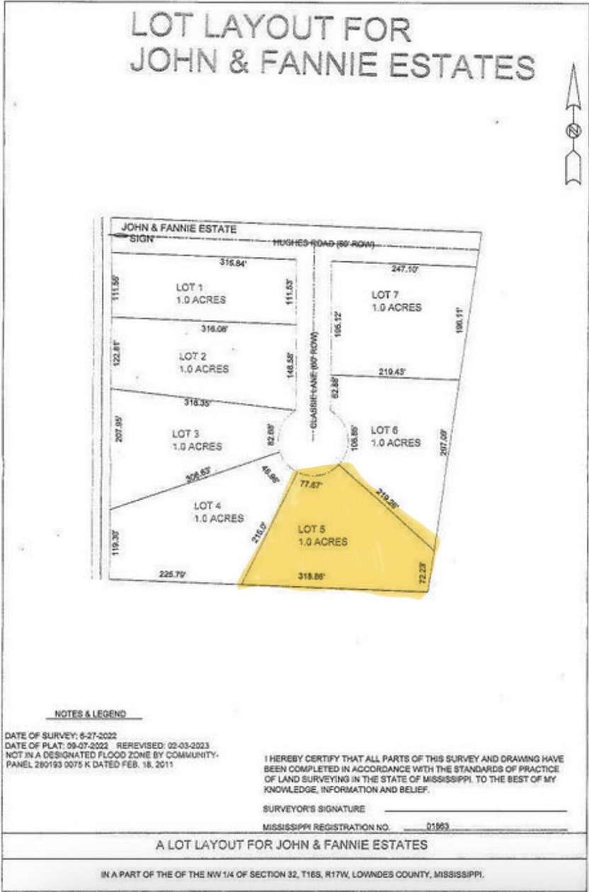 Residential Land for Sale in Caledonia, Mississippi
