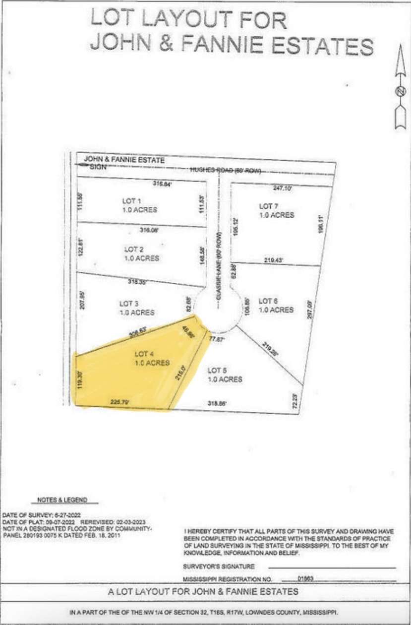 Residential Land for Sale in Caledonia, Mississippi