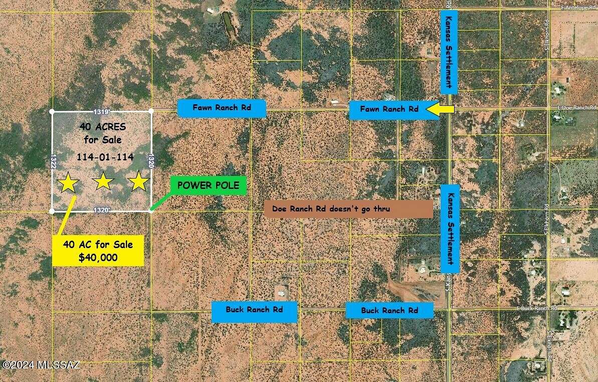 40 Acres of Land for Sale in Pearce, Arizona