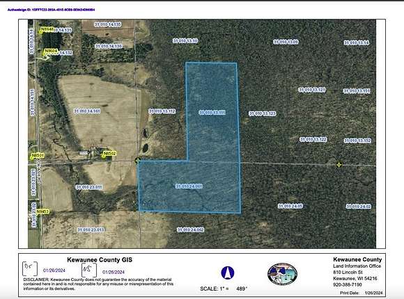 40 Acres of Recreational Land & Farm for Sale in Algoma, Wisconsin
