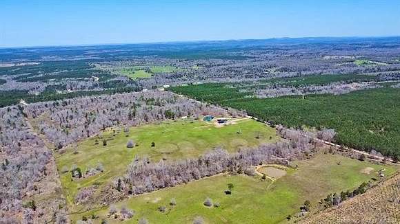 80 Acres of Land with Home for Sale in Fort Towson, Oklahoma