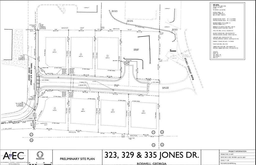 2.2 Acres of Residential Land with Home for Sale in Roswell, Georgia