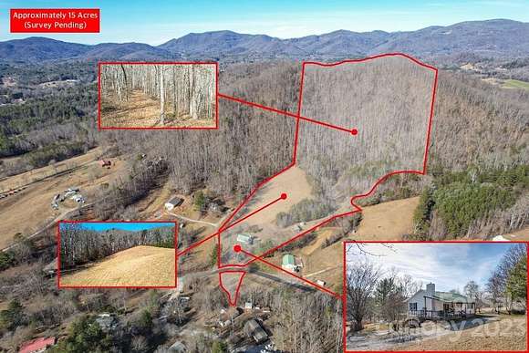 15 Acres of Land with Home for Sale in Fairview, North Carolina