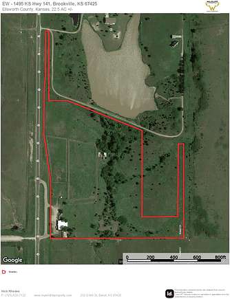 22.5 Acres of Land for Sale in Brookville, Kansas