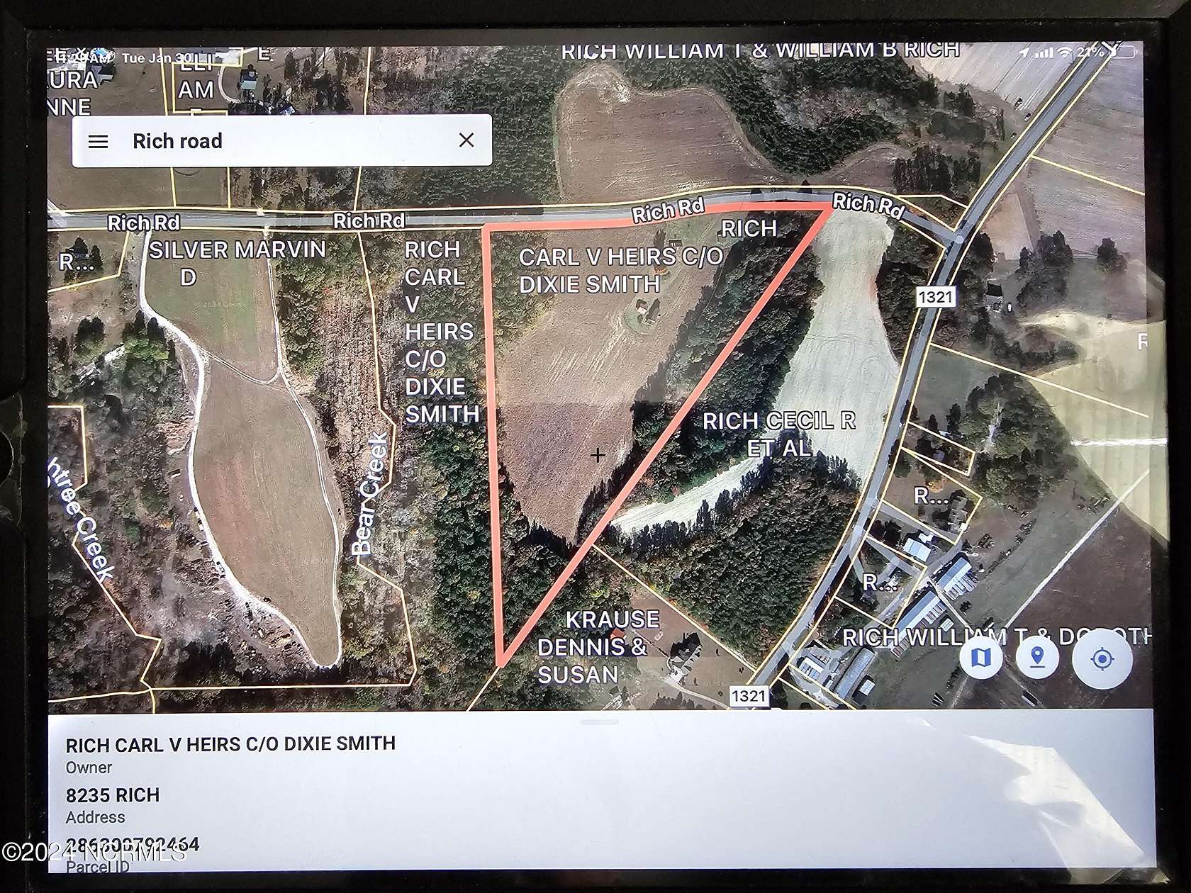 17.26 Acres of Land for Sale in Castalia, North Carolina