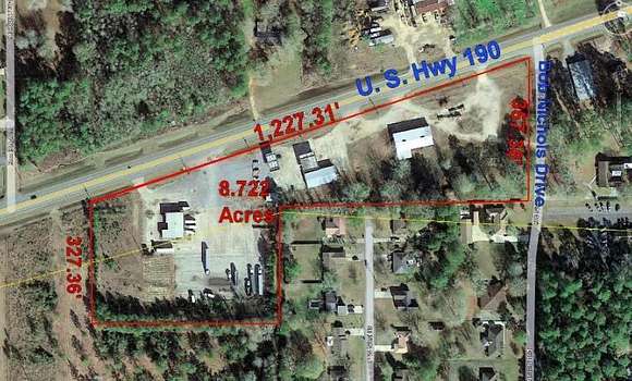 8.7 Acres of Improved Commercial Land for Sale in DeRidder, Louisiana