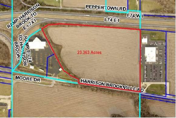 23.4 Acres of Commercial Land for Sale in West Harrison, Indiana