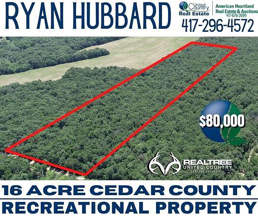 16 Acres of Recreational Land & Farm for Sale in Jerico Springs, Missouri