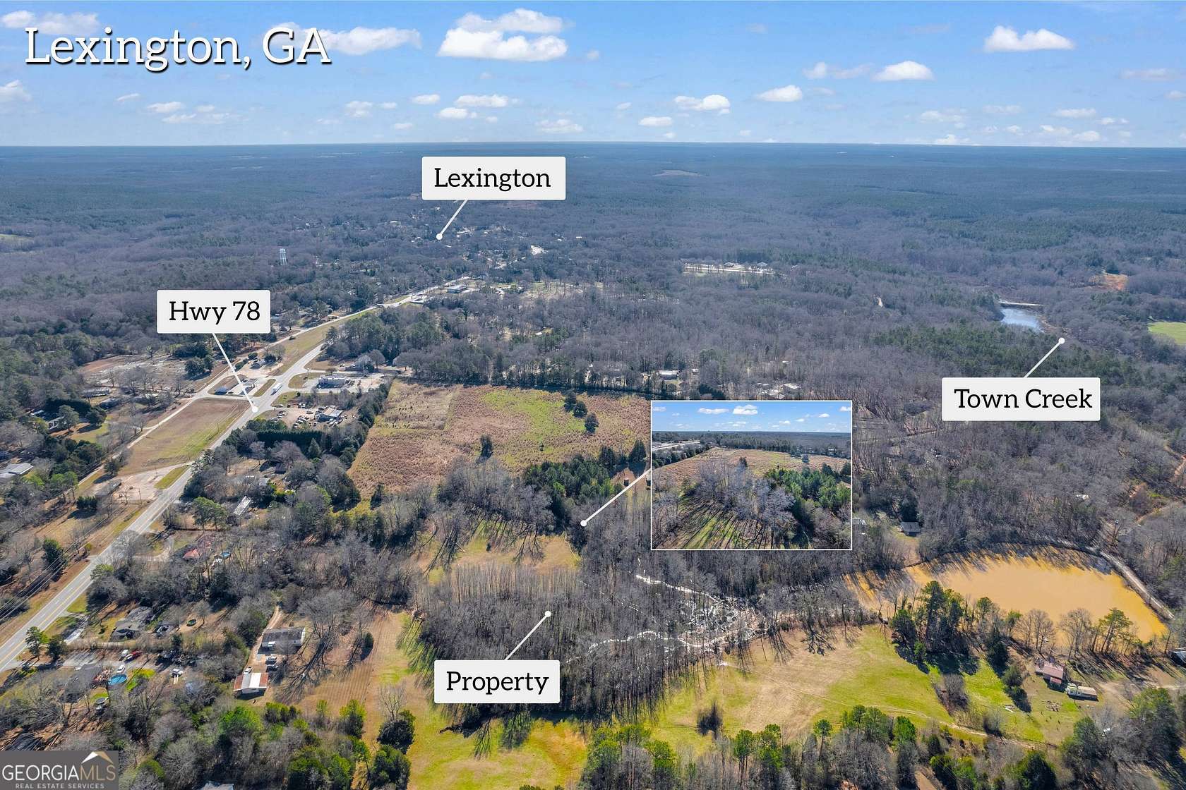 16.9 Acres of Land for Sale in Lexington, Georgia