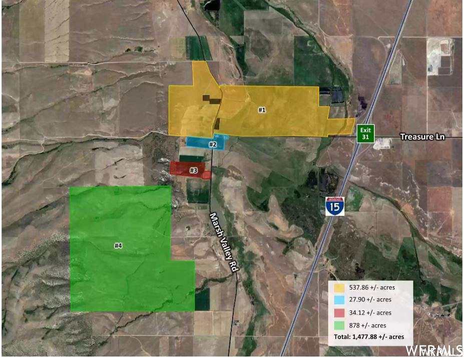 1,478 Acres of Agricultural Land for Sale in Downey, Idaho