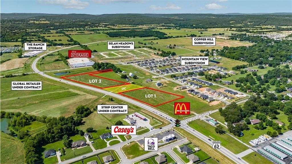 4 Acres of Commercial Land for Sale in Prairie Grove, Arkansas