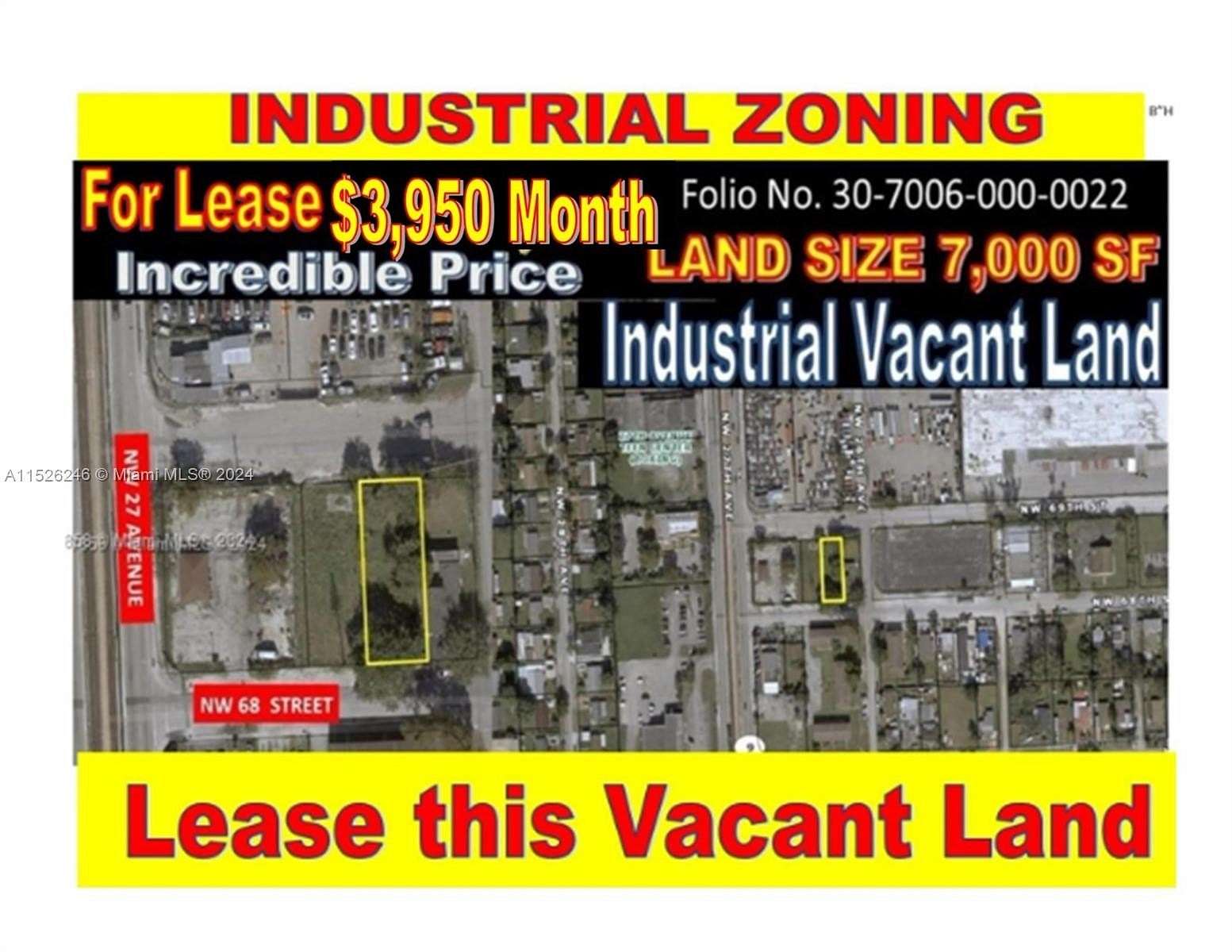 0.16 Acres of Commercial Land for Lease in Miami, Florida