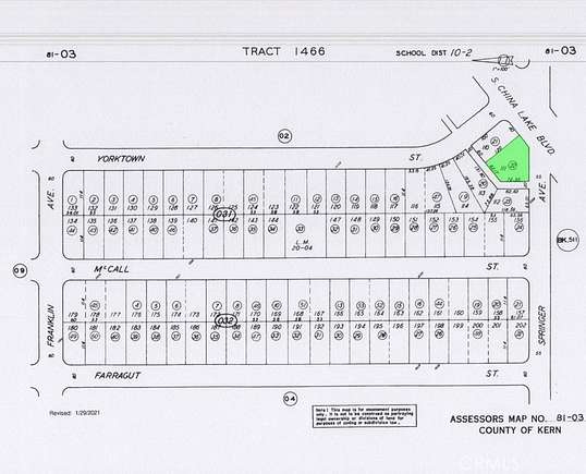 0.23 Acres of Residential Land for Sale in Ridgecrest, California