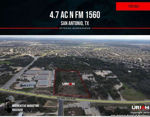 4.7 Acres of Commercial Land for Sale in Helotes, Texas