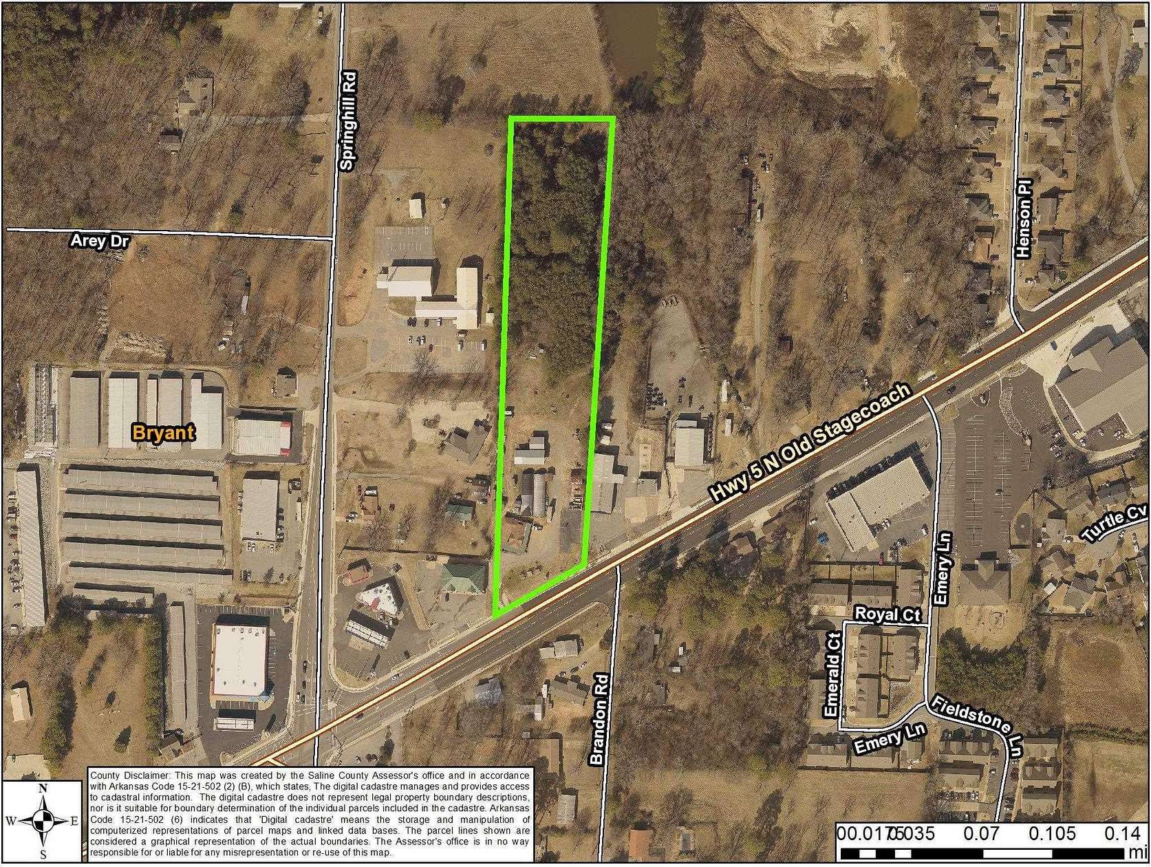 4.9 Acres of Improved Commercial Land for Sale in Bryant, Arkansas